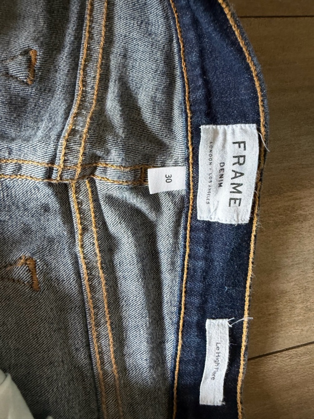 Frame Denim Dark Blue Flare Jeans - Picture 6 of 14